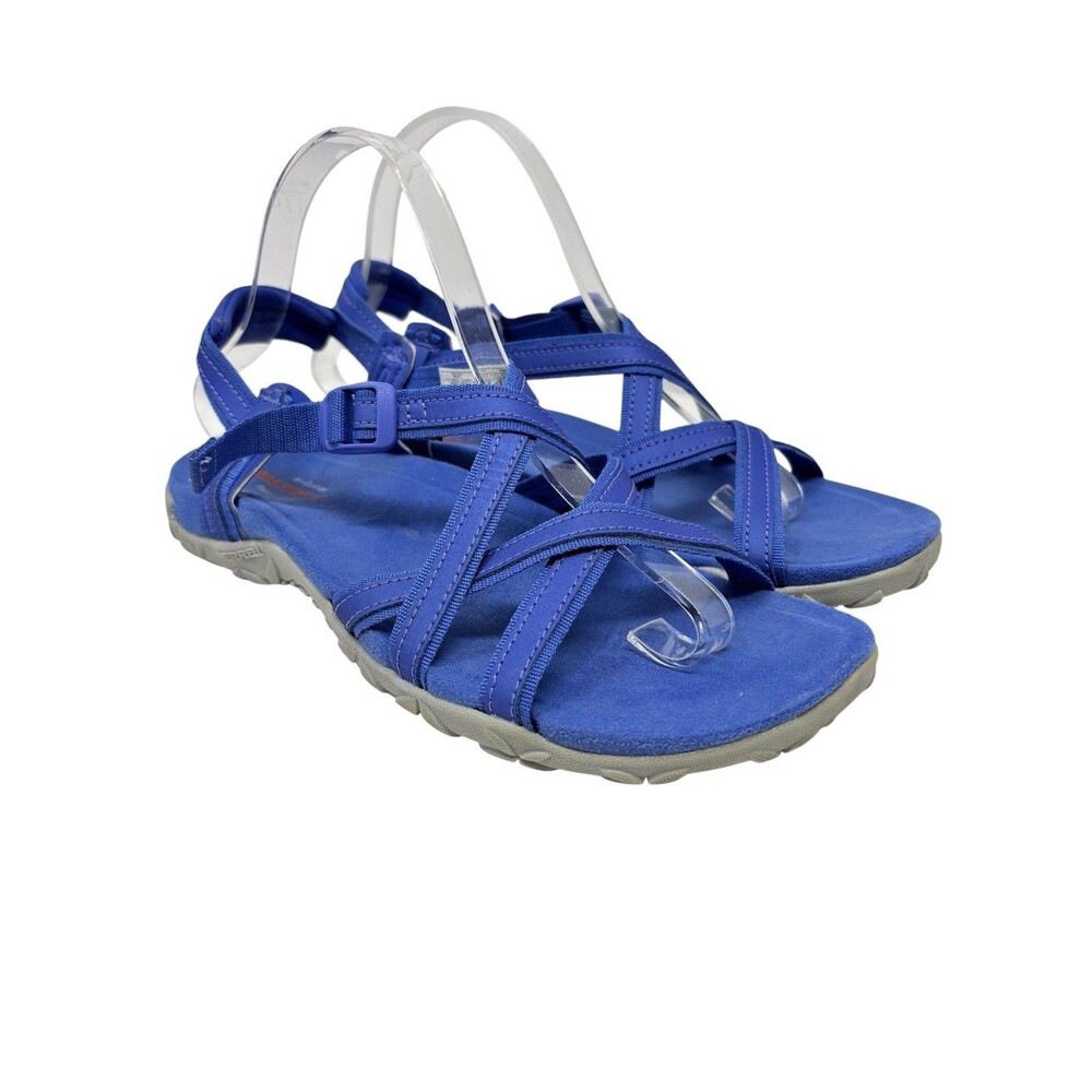 Merrell Women's Terran Ari Lattice Sandal Adjustable Straps Baja Blue Size 9